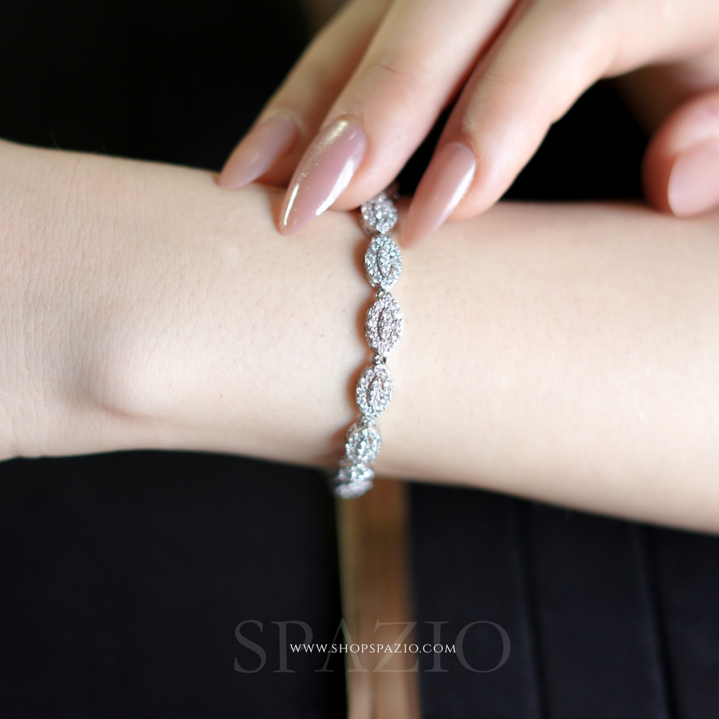 CZ Leaf Bracelet