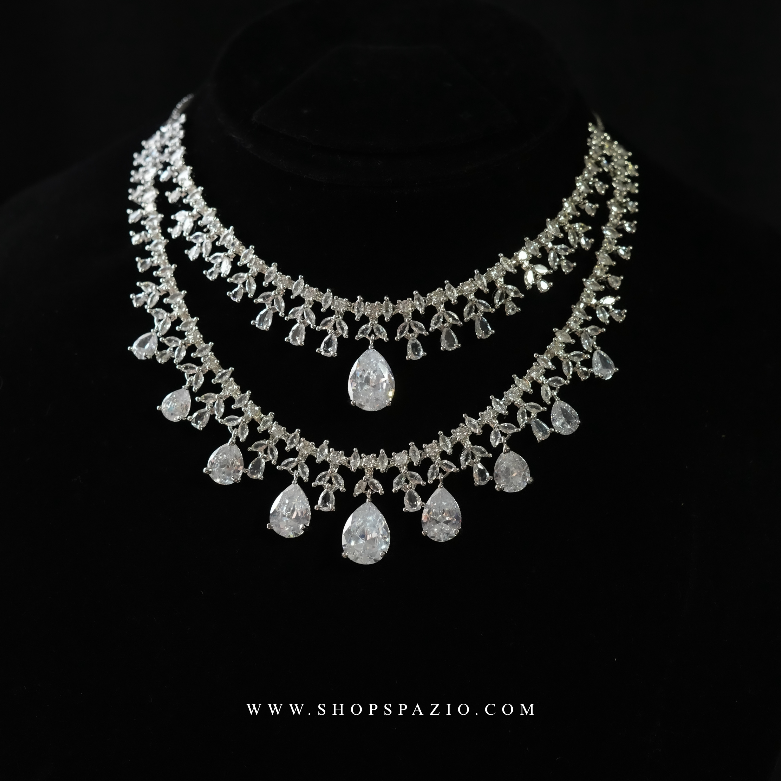 Empress Necklace Set - Silver