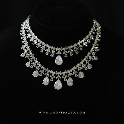 Empress Necklace Set - Silver