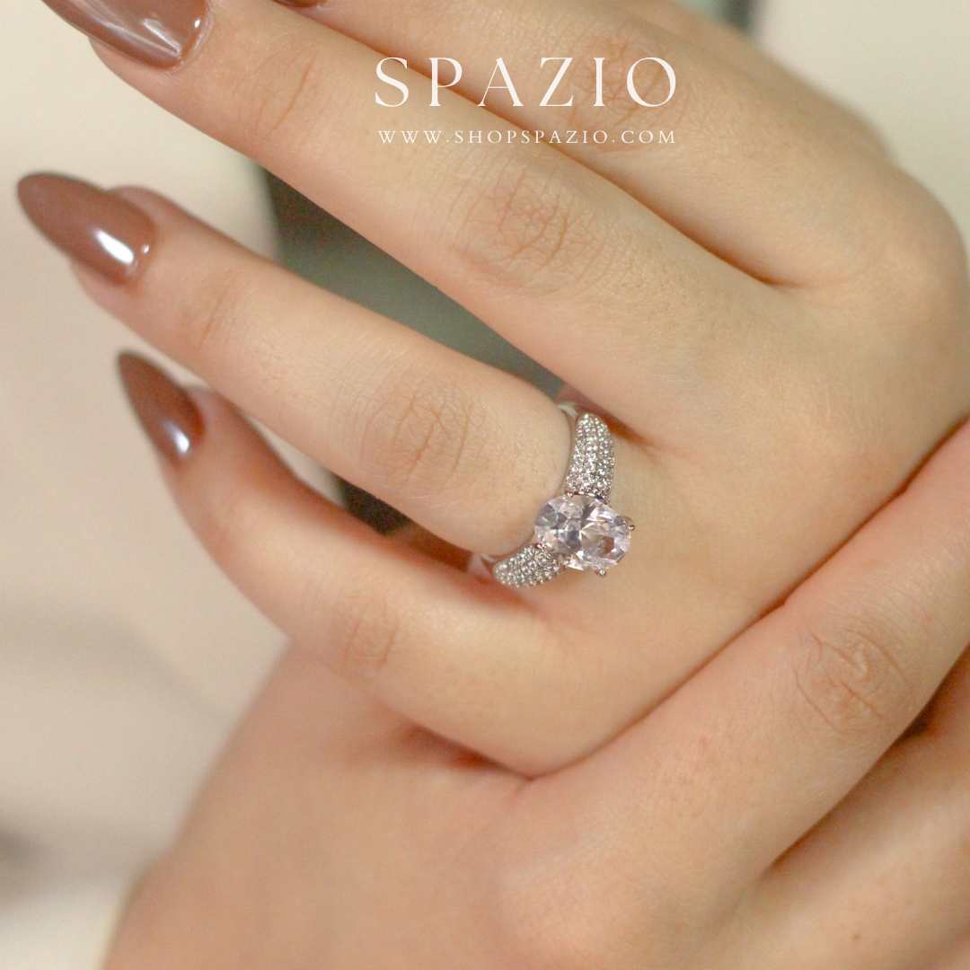 CZ Oval Band Ring