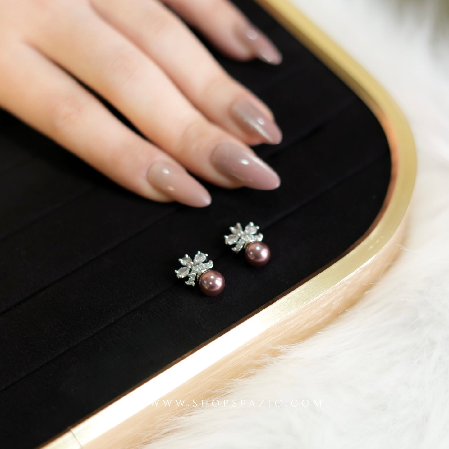 Pearl CZ Glow Studs