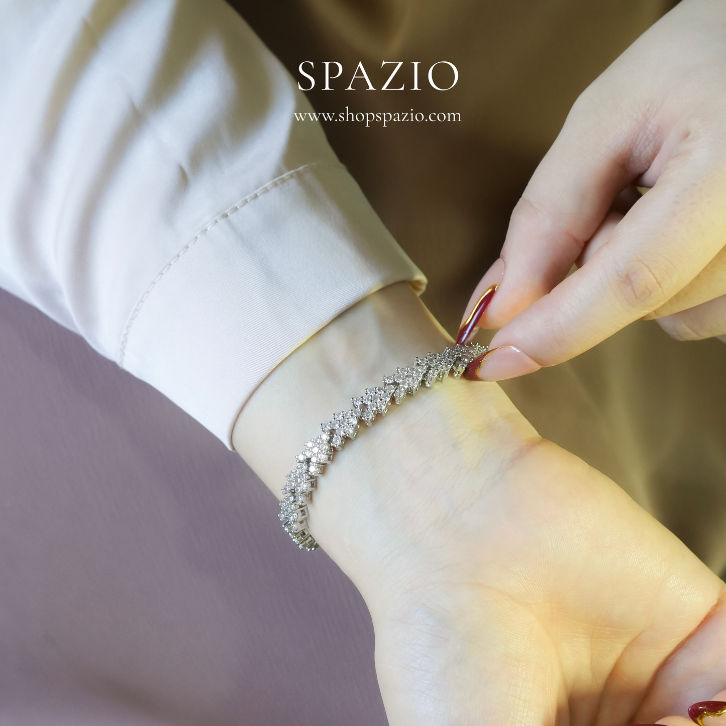 V Sparkle CZ Bracelet