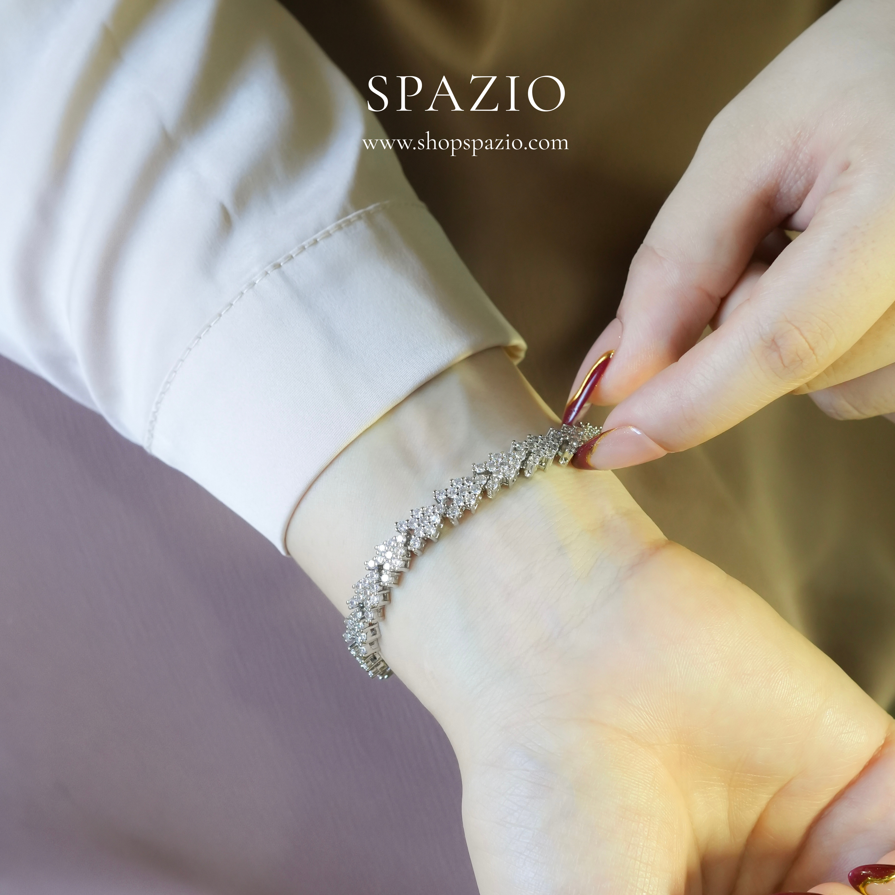 V Sparkle CZ Bracelet