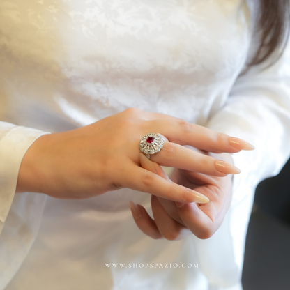 CZ Bloom Ring - Adjustable