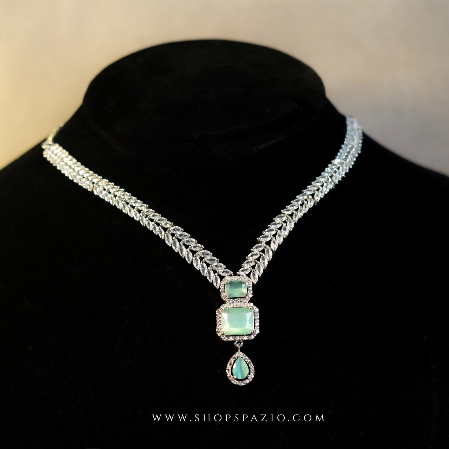 Fiora Necklace Set - Mint Blue