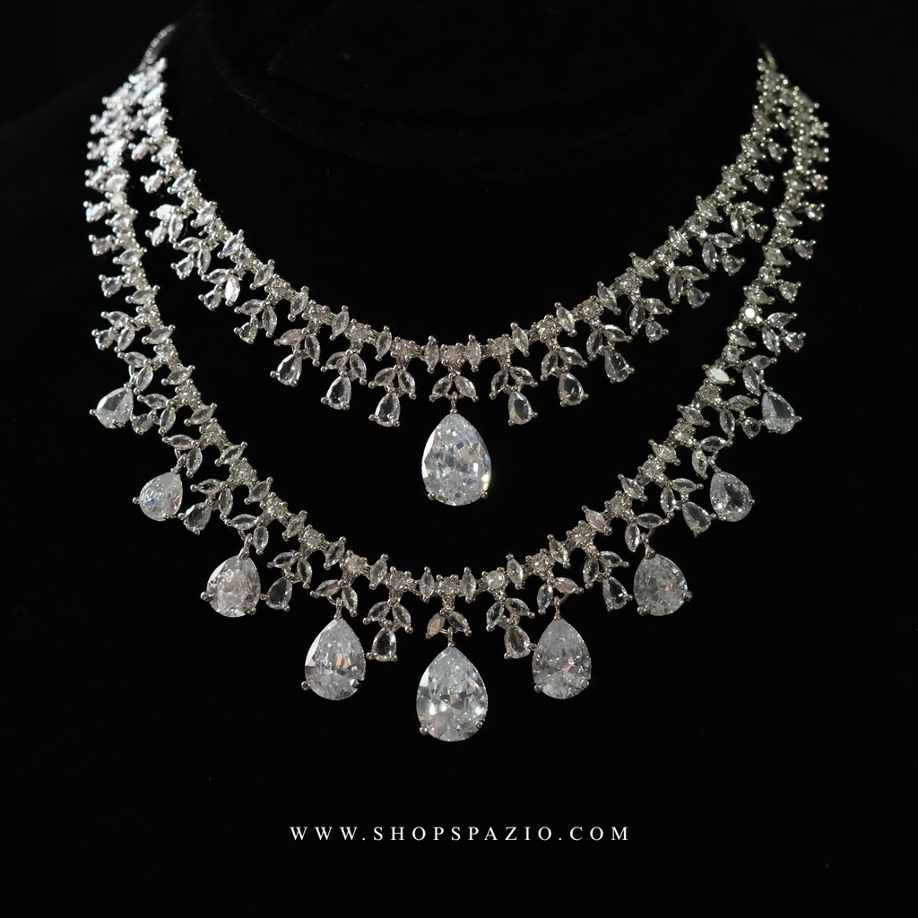Empress Necklace Set - Silver