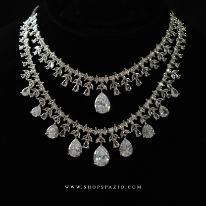 Empress Necklace Set - Silver