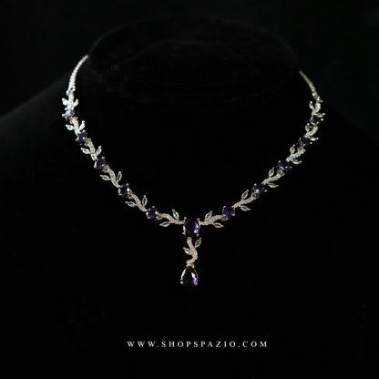 Liora Petals Necklace Set - Purple