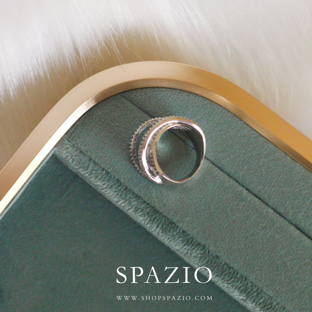 Stellar Stack CZ Ring