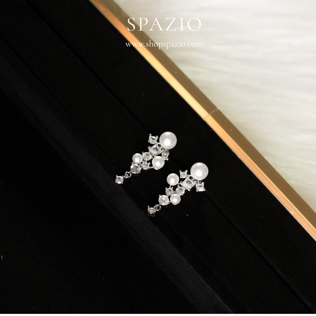 Pearl CZ Earrings