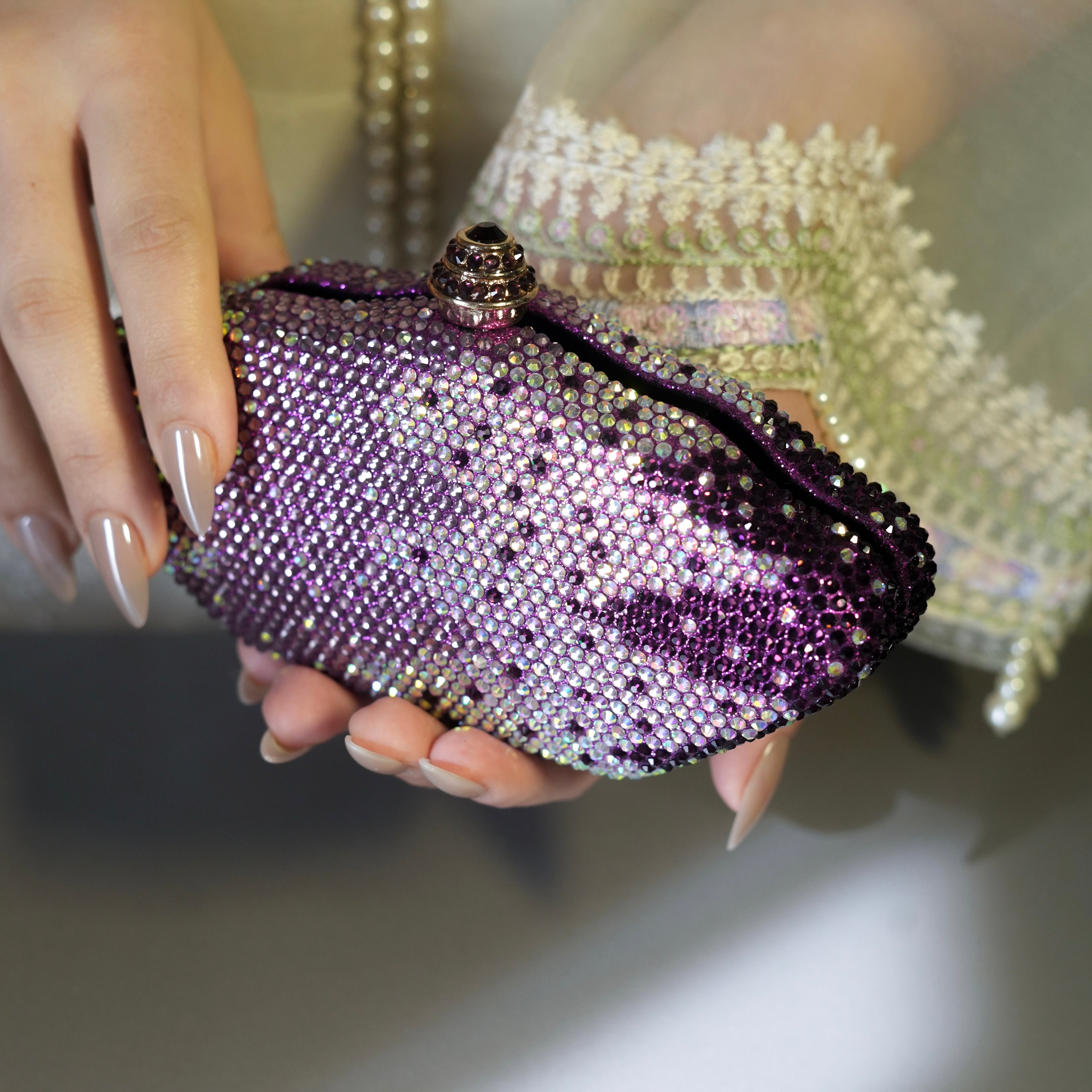 Roselle Clutch - Purple