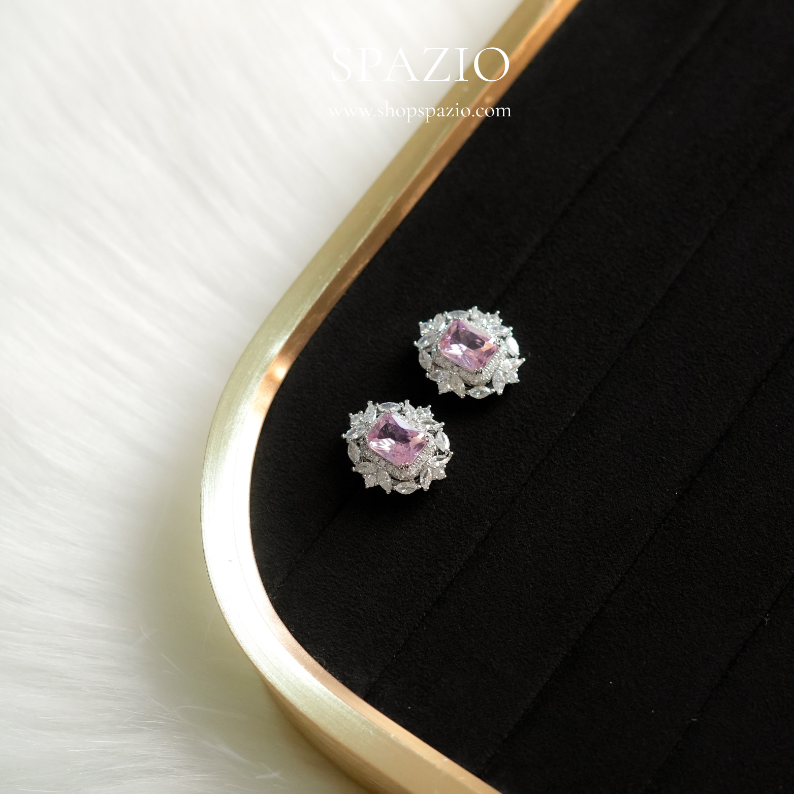 Heritage Ear Studs - Soft Pink