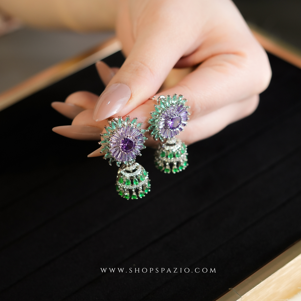 Royal CZ Jhumki Earrings