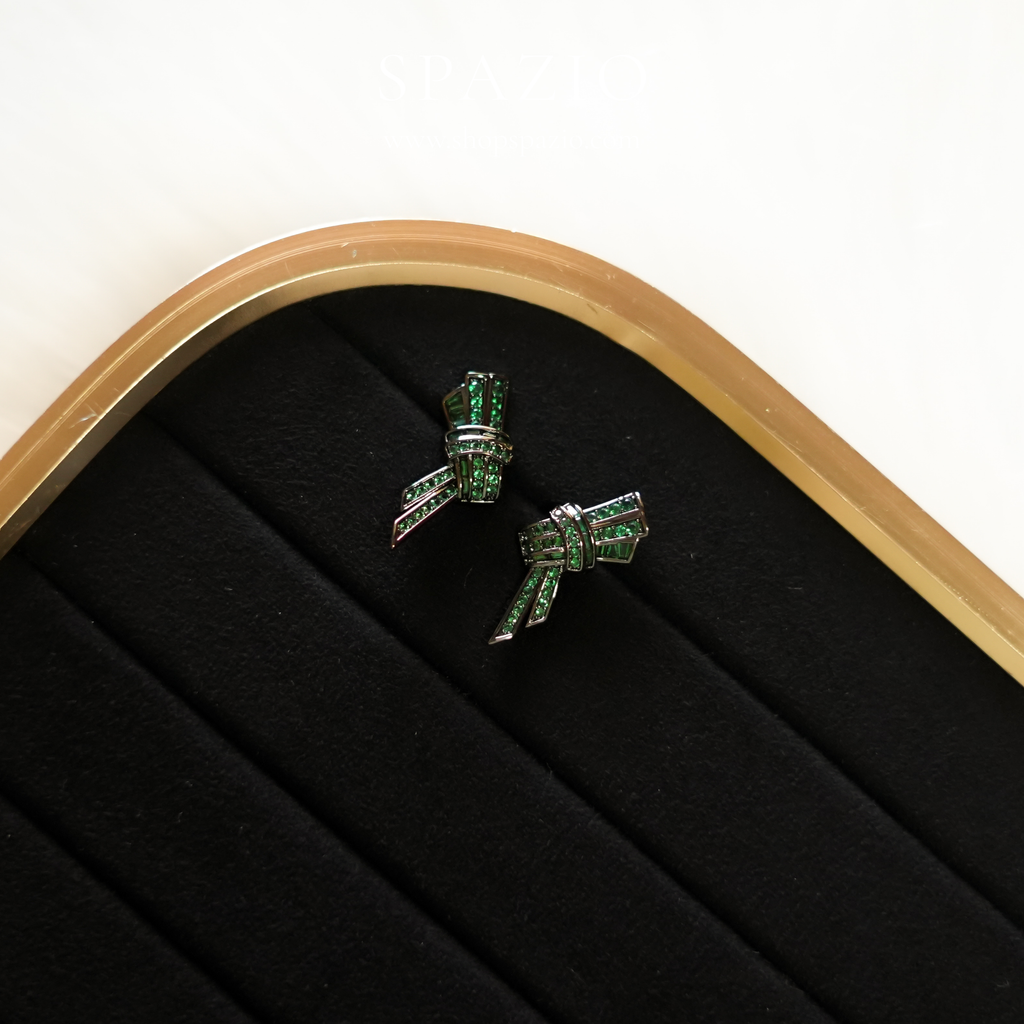 Emerald Knot Studs