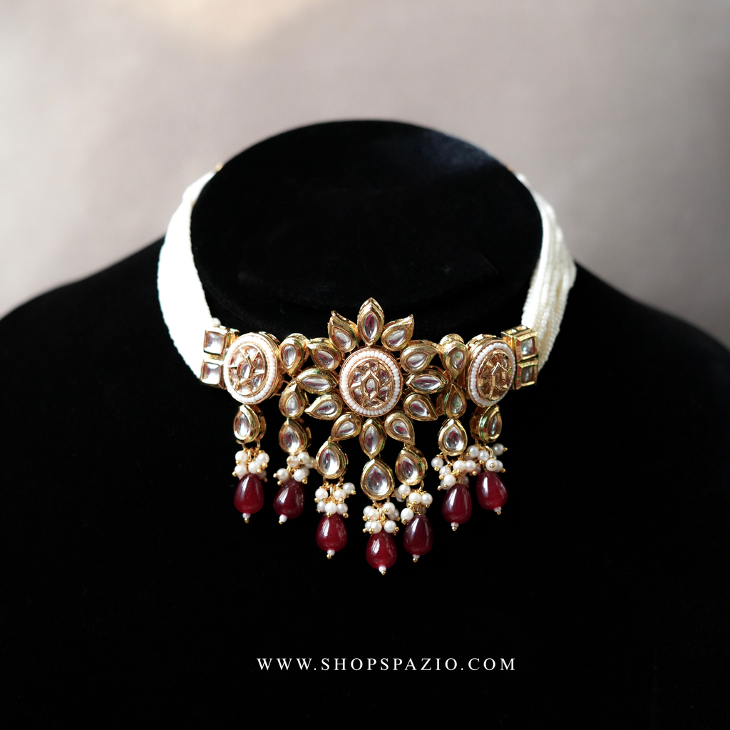 Gulab Kundan Choker Set