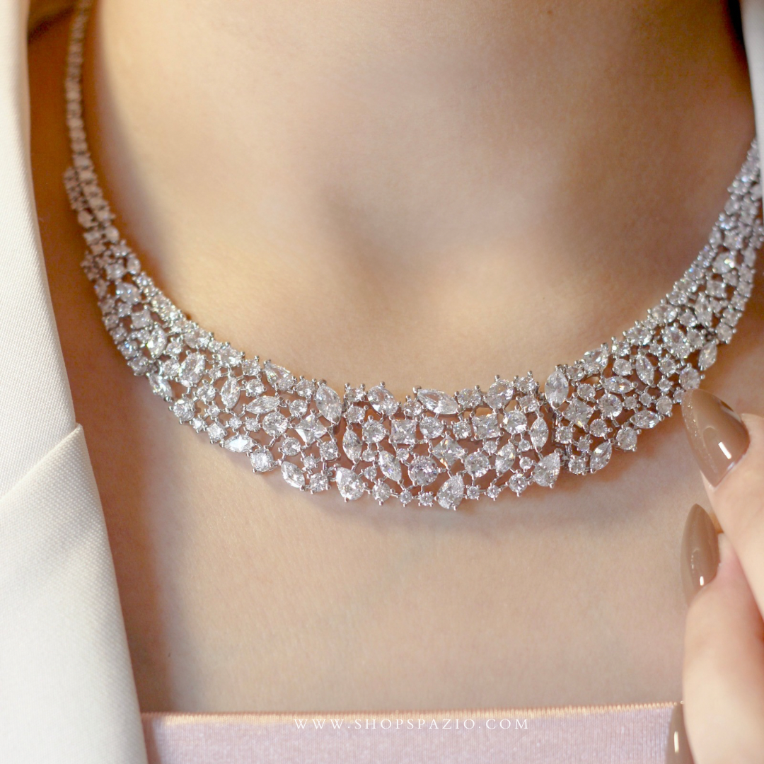 Lunar Grace CZ Necklace Set