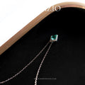 CZ Glimpse Teal Pendant