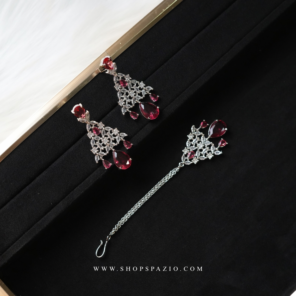 Empress Necklace Set - Red
