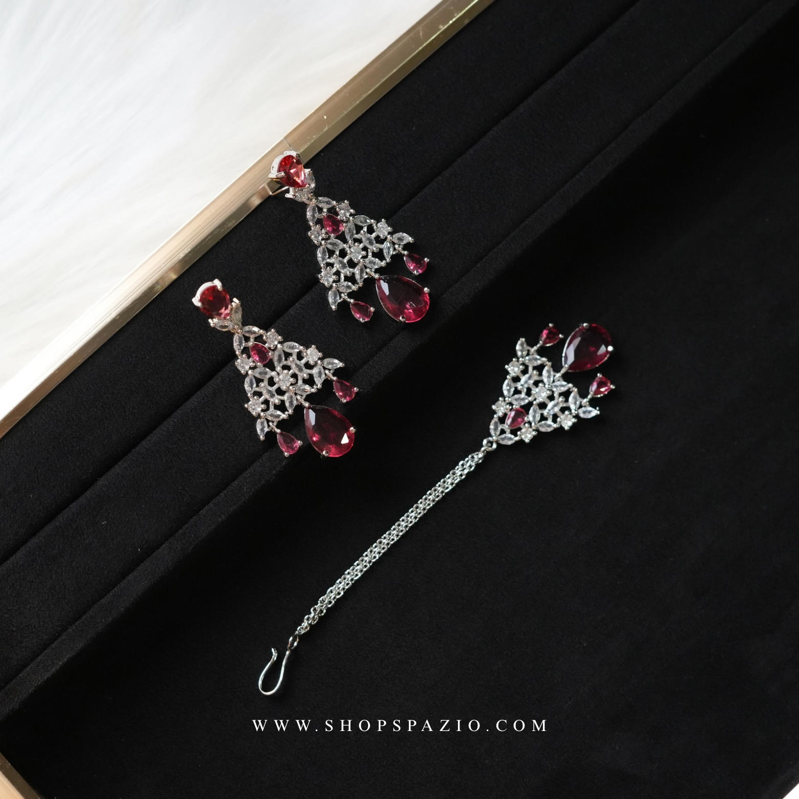 Empress Necklace Set - Red