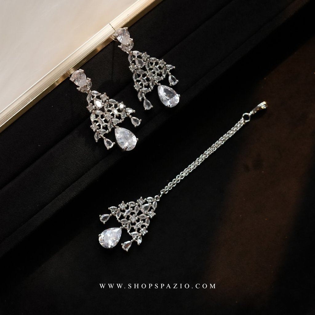 Empress Necklace Set - Silver