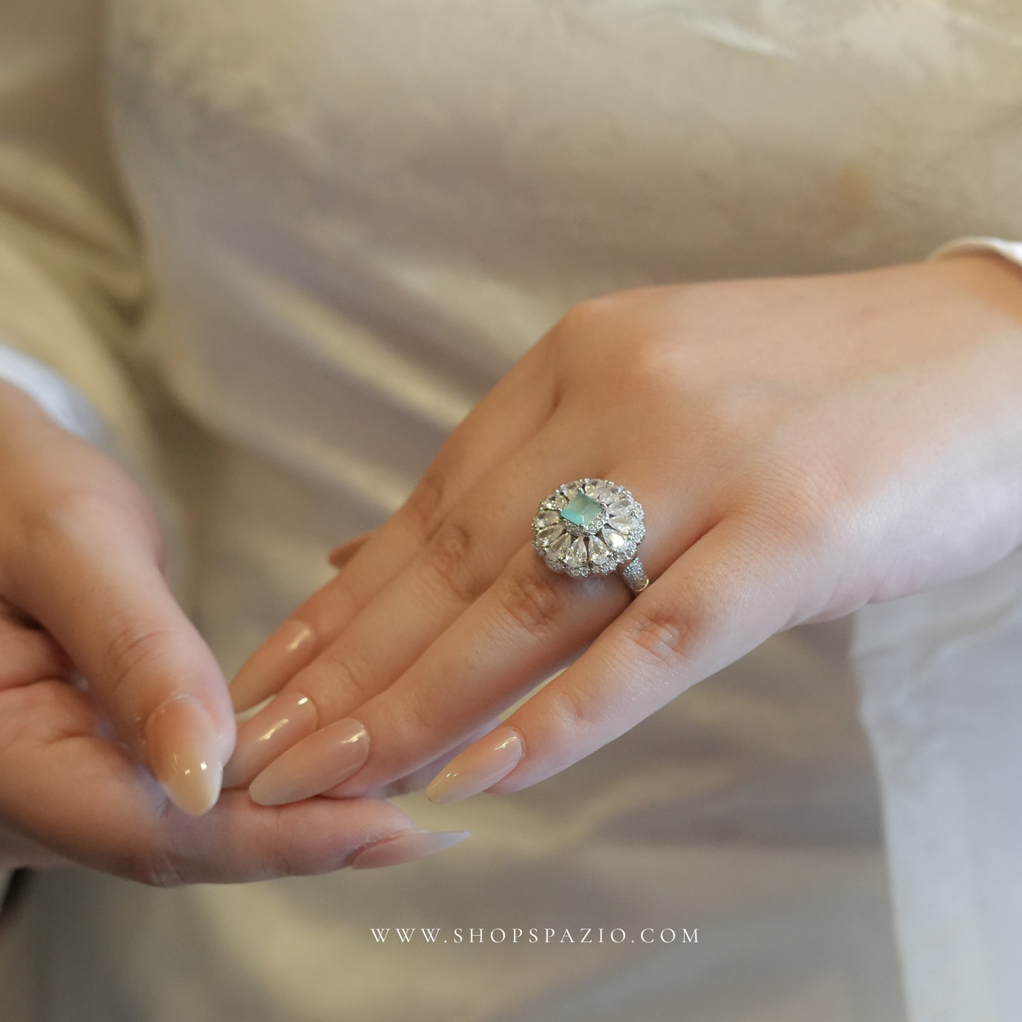 CZ Bloom Ring - Adjustable