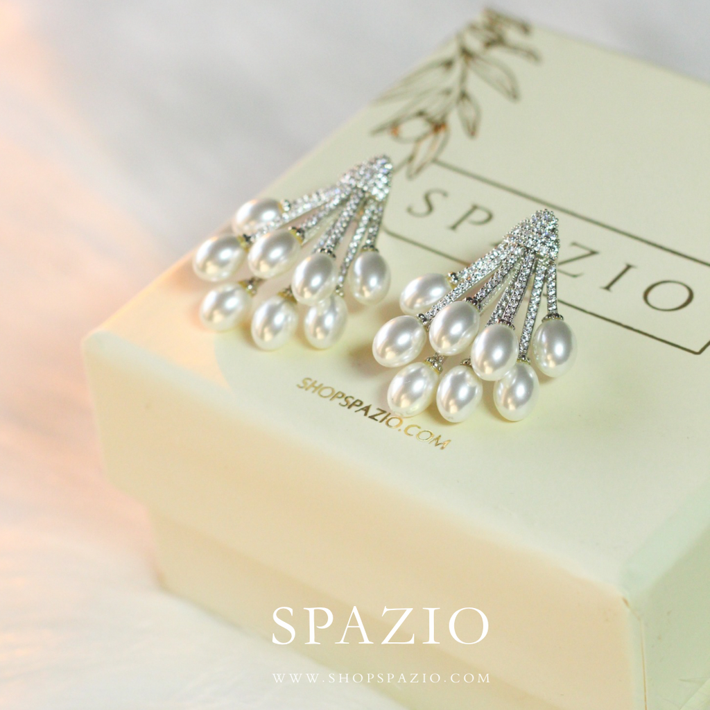 Cluster Pearl Studs
