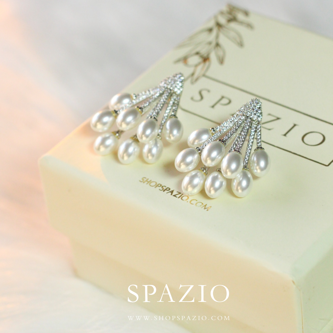 Cluster Pearl Studs