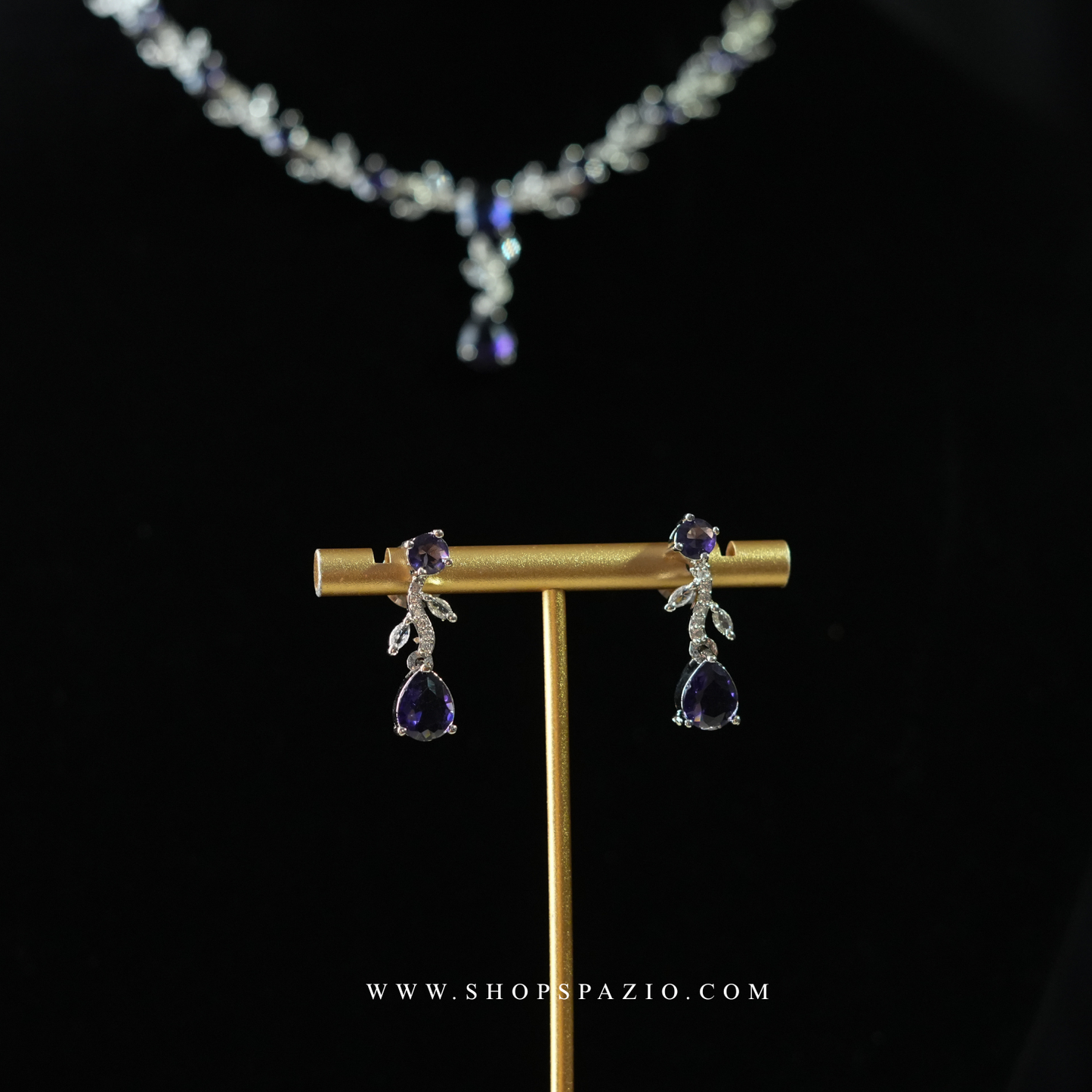 Liora Petals Necklace Set - Purple