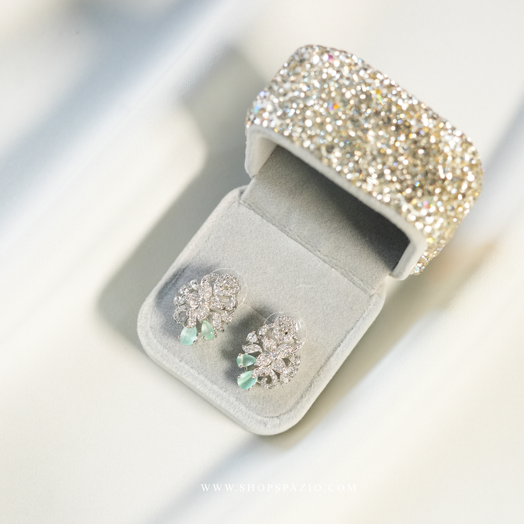 Noor Gleam Studs - Mint