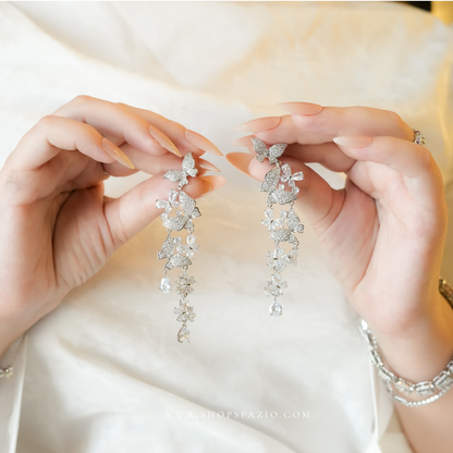 Whimsical Butterfly Drops - Silver