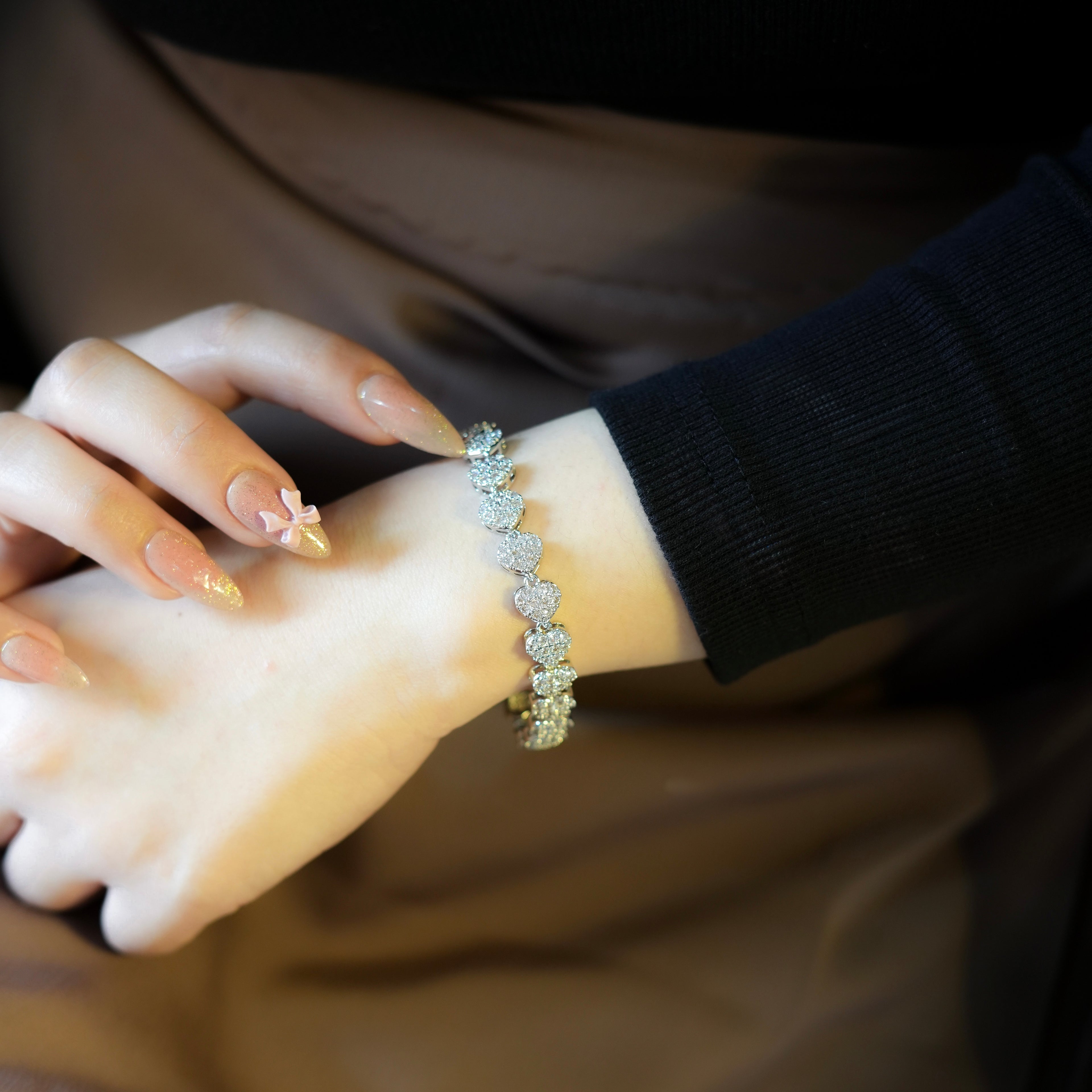 Aurora CZ Heart Bracelet