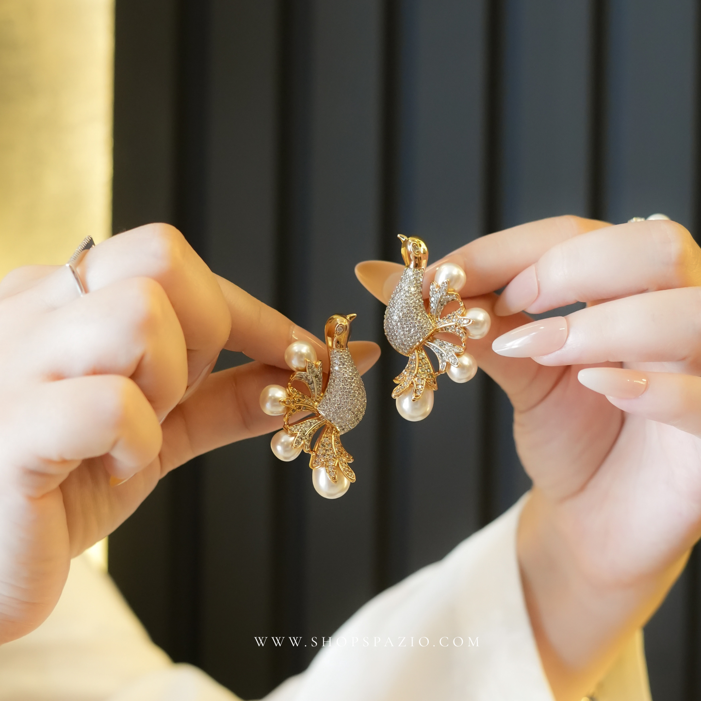 Swan Pearl Studs
