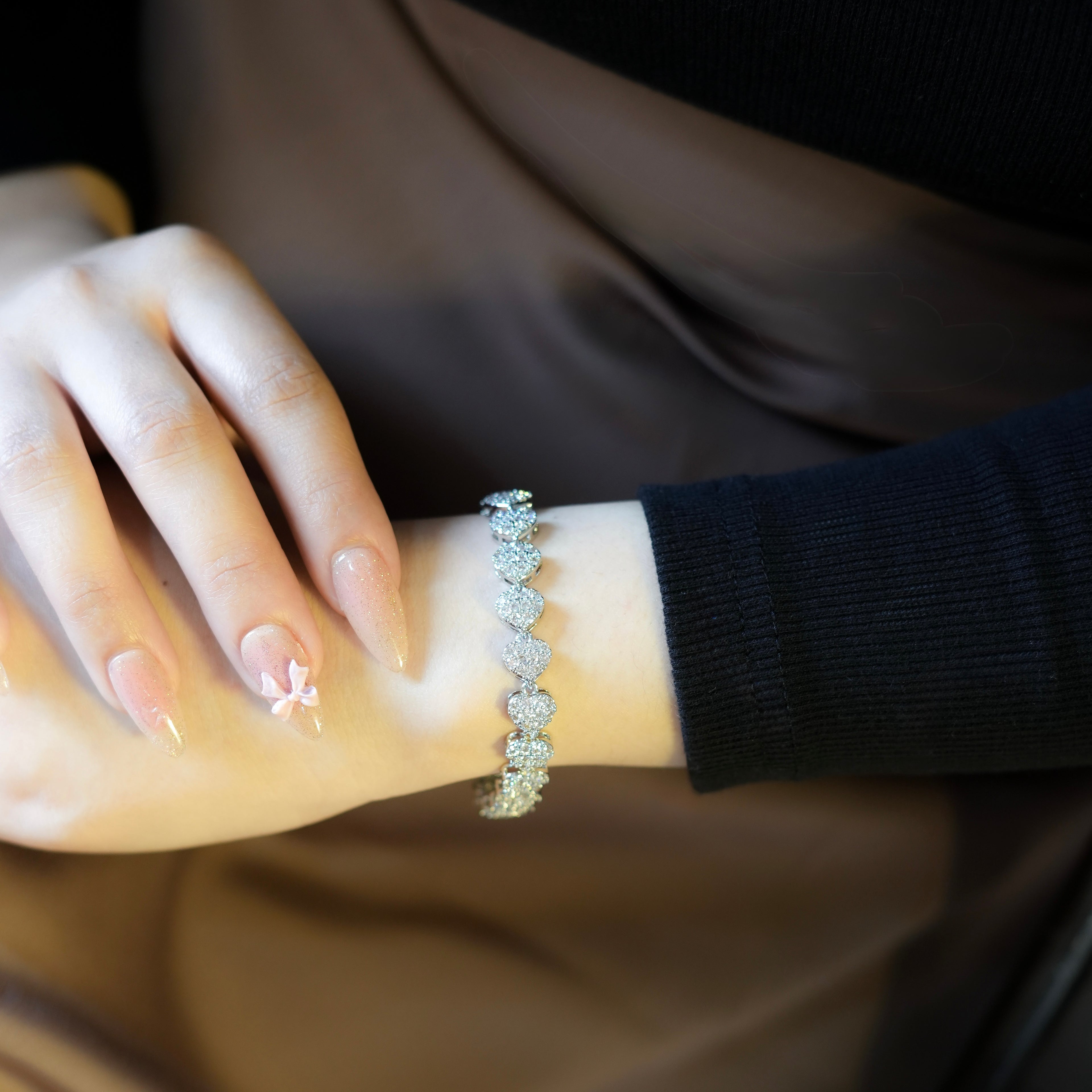 Aurora CZ Heart Bracelet