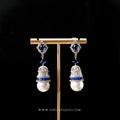 Zahra Drop Earrings - Blue