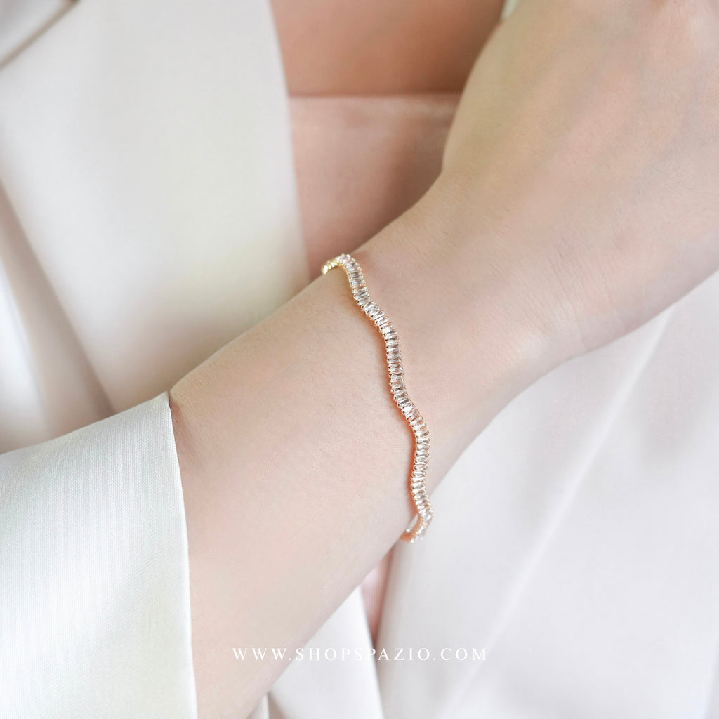 CZ Wavelet Bracelet