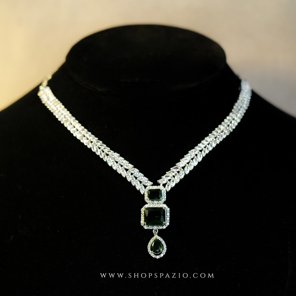 Fiora Necklace Set - Emerald Green
