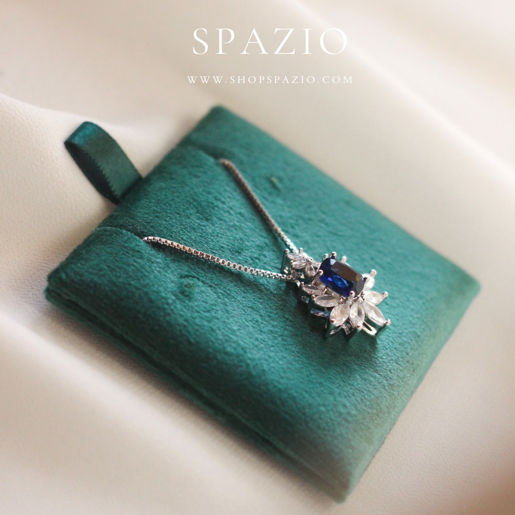 Classic Blue CZ Pendant