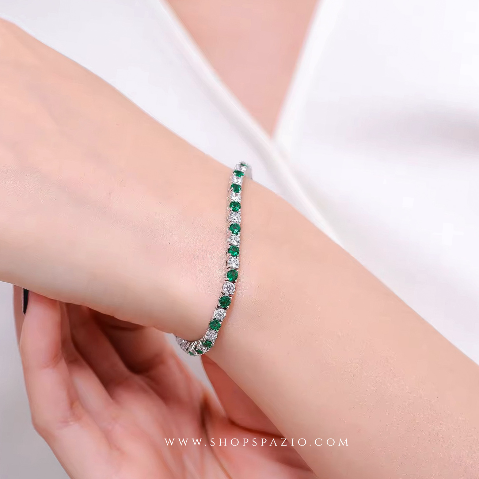 Tennis Emerald Bracelet