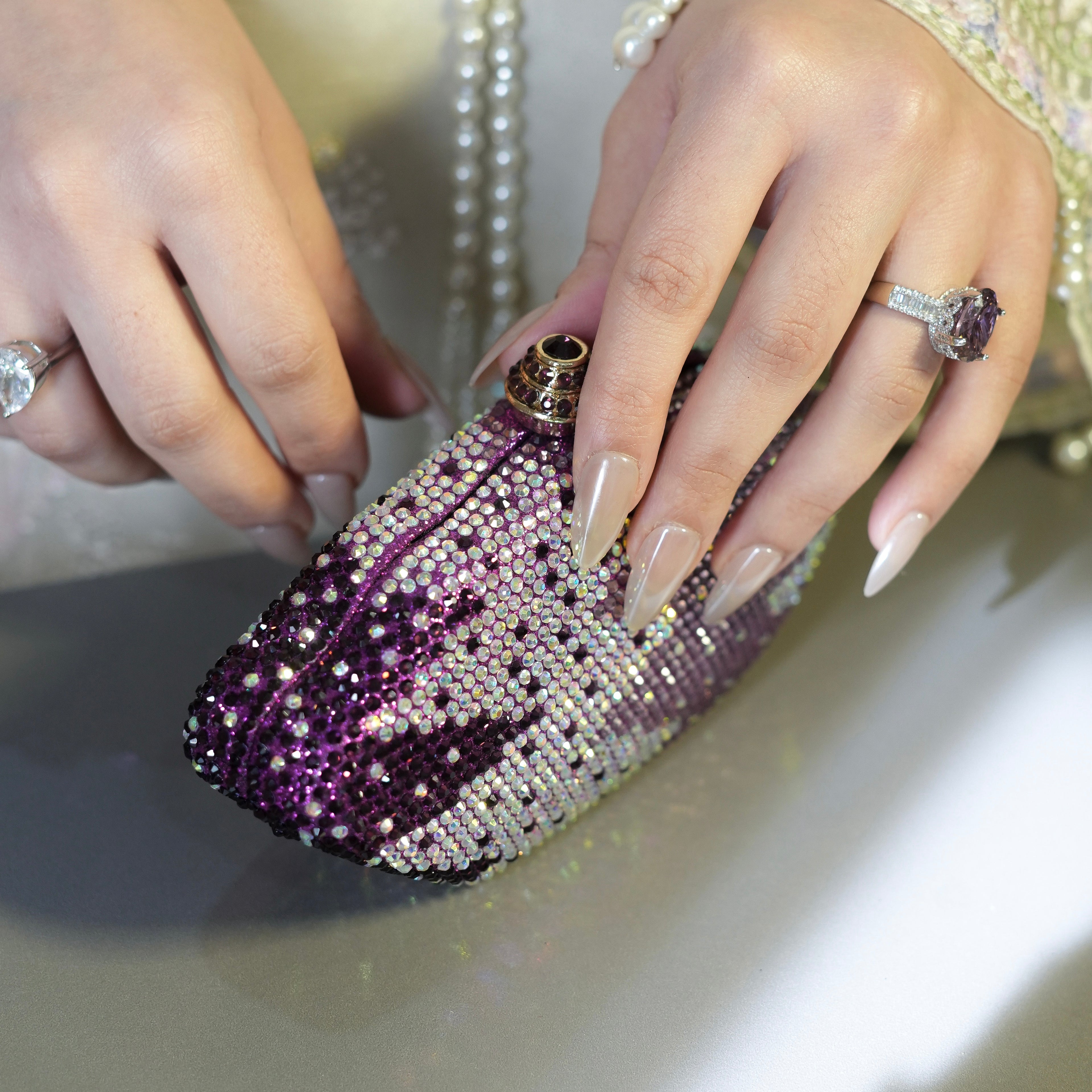Roselle Clutch - Purple