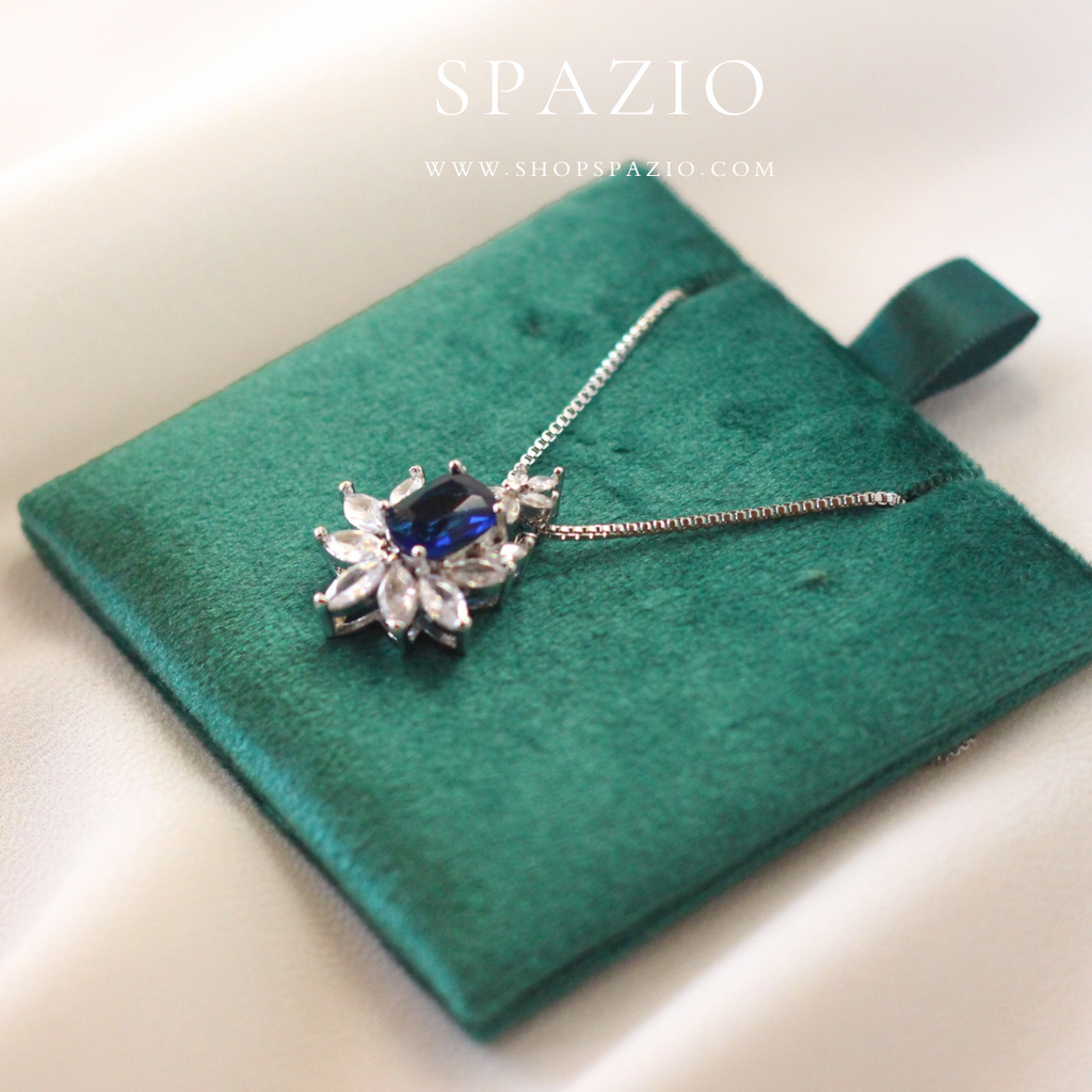 Classic Blue CZ Pendant