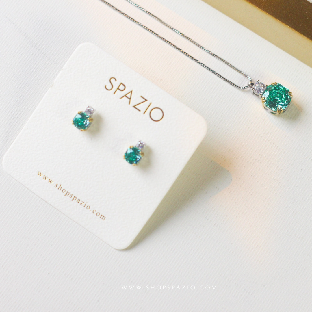 CZ Spark Pendant Set