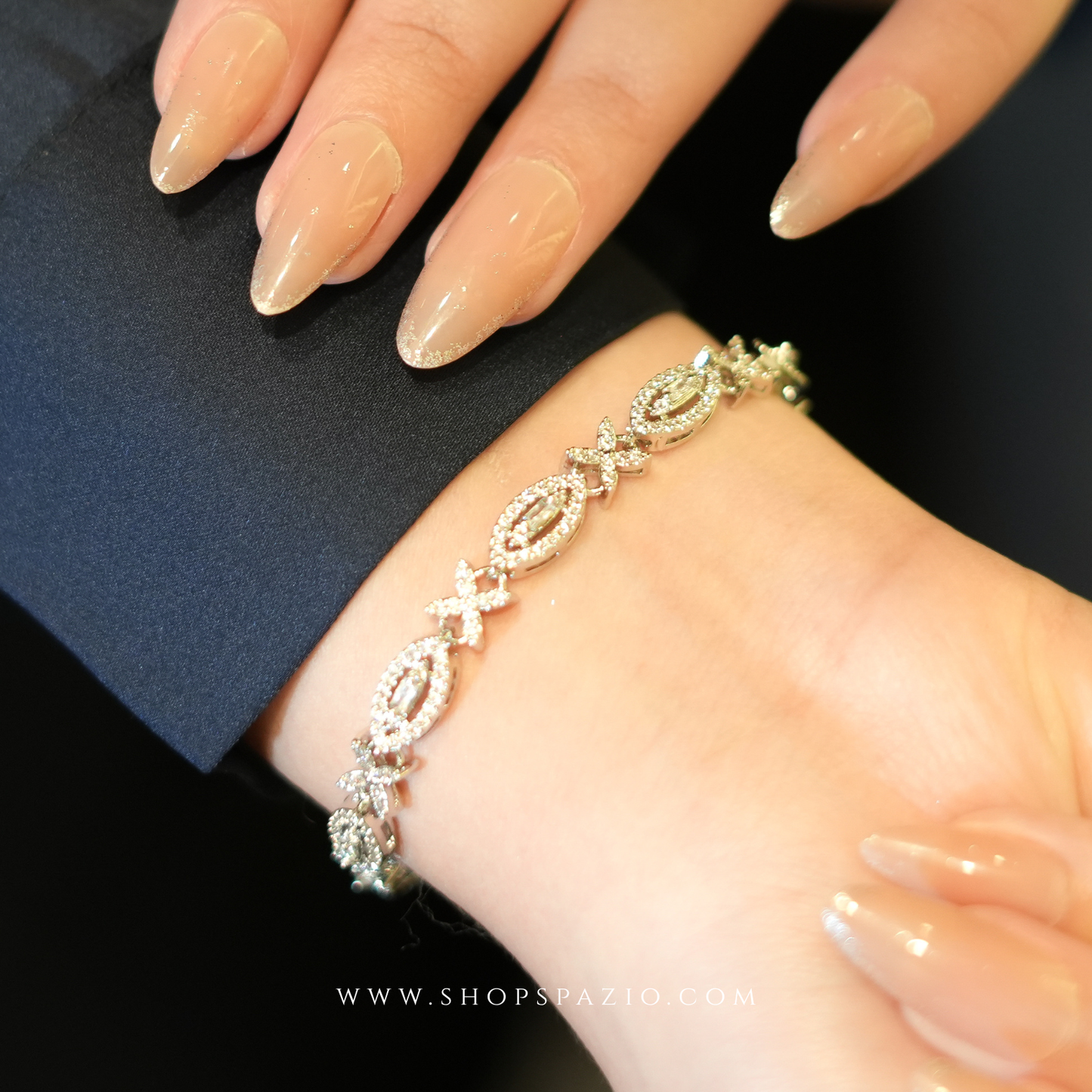 CZ Petal Bracelet