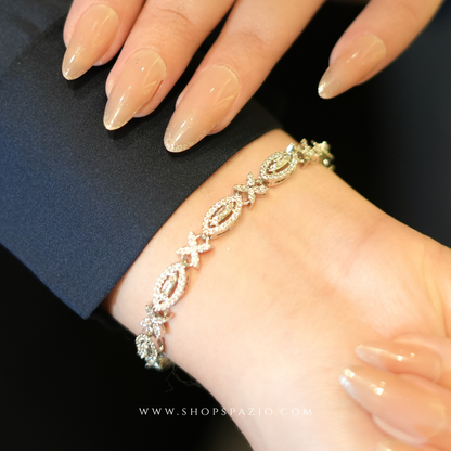CZ Petal Bracelet