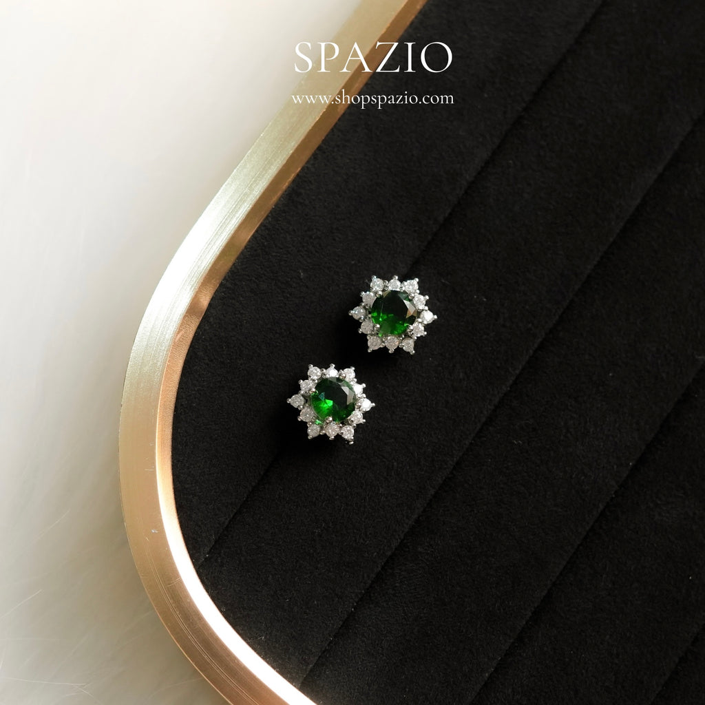 Emerald Starburst Earrings