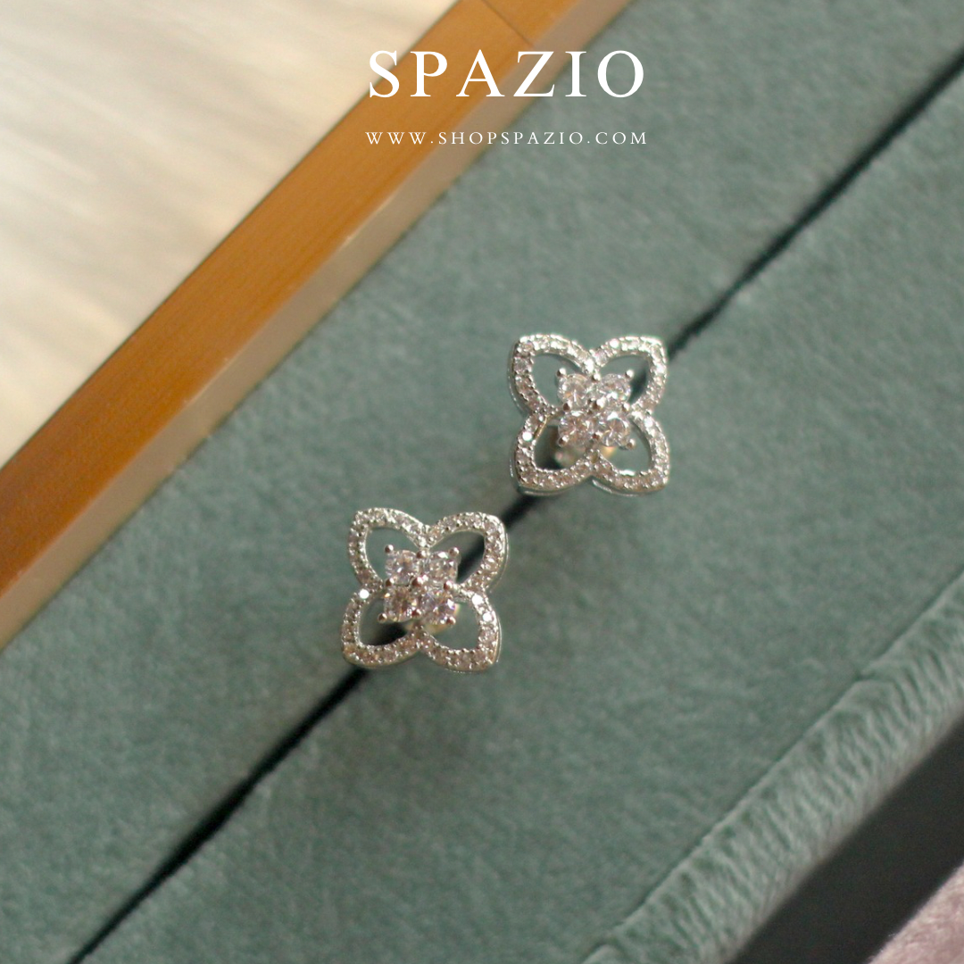 Frosted Clover Studs