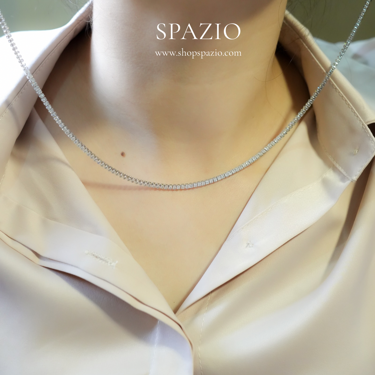 CZ Silver Tennis Chain