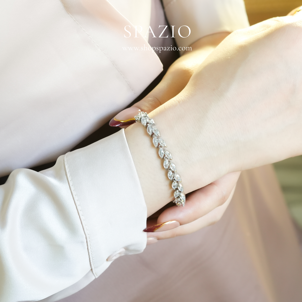 CZ Leaf Bracelet