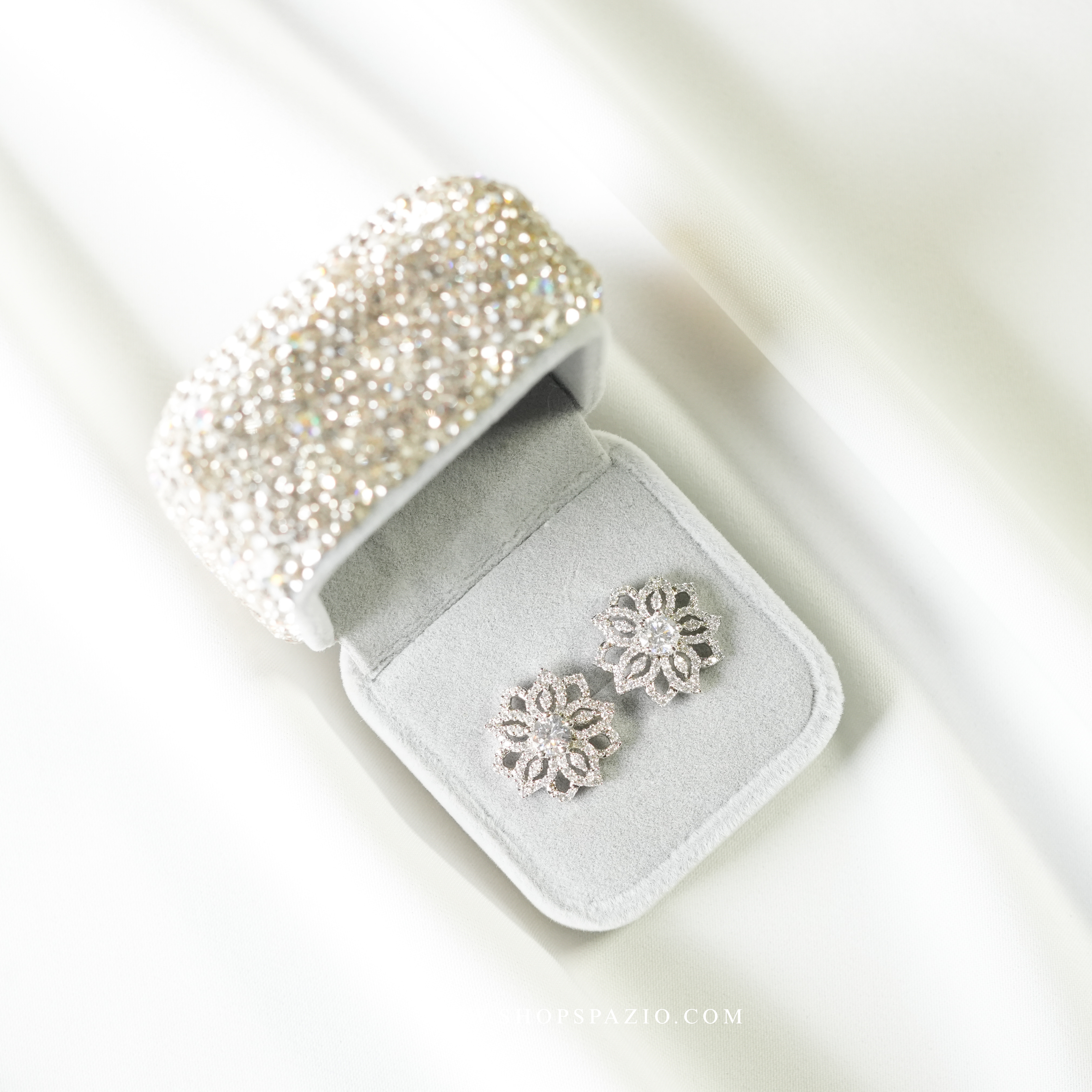 Celeste Bloom Studs -  Silver
