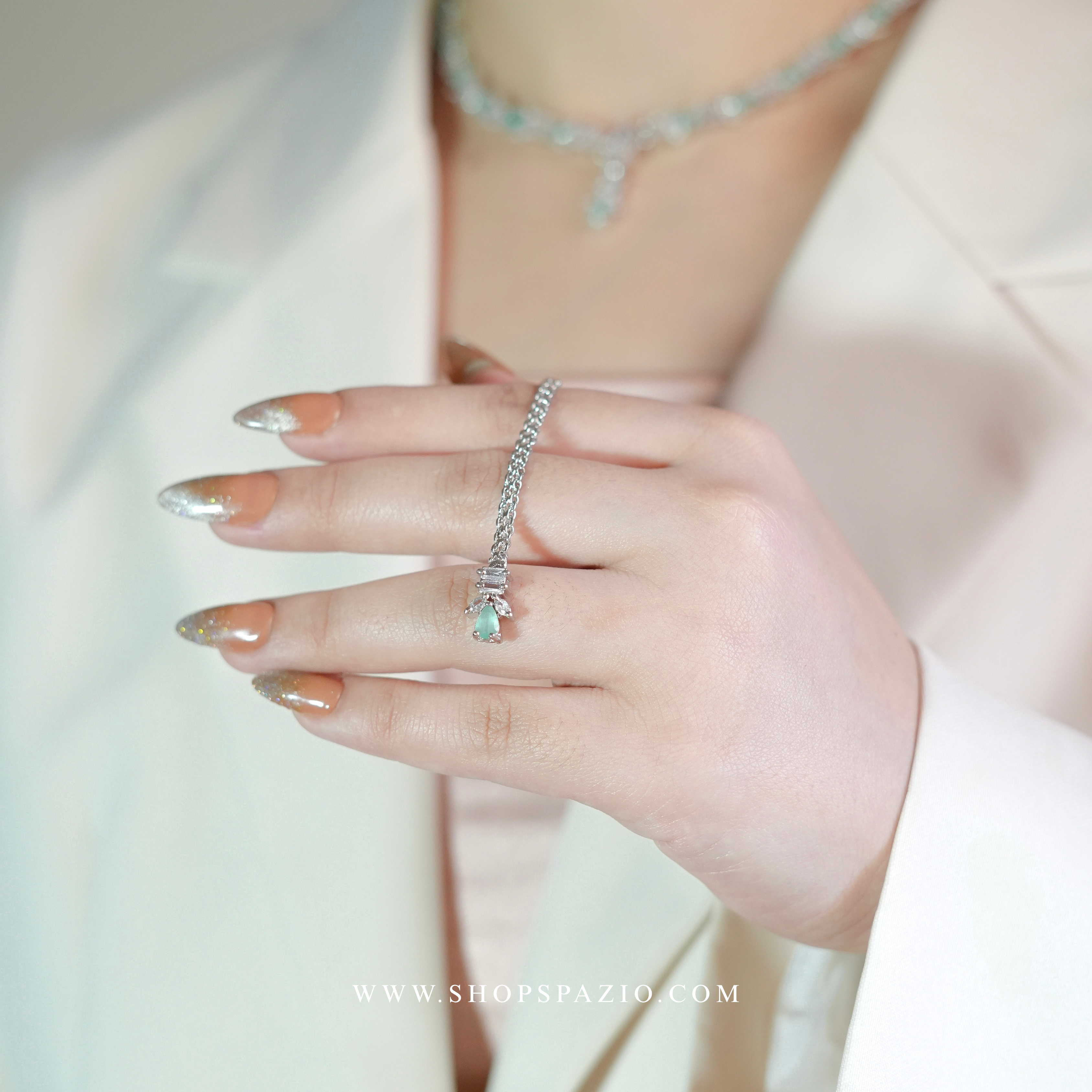 Grace Necklace Set - Mint Green