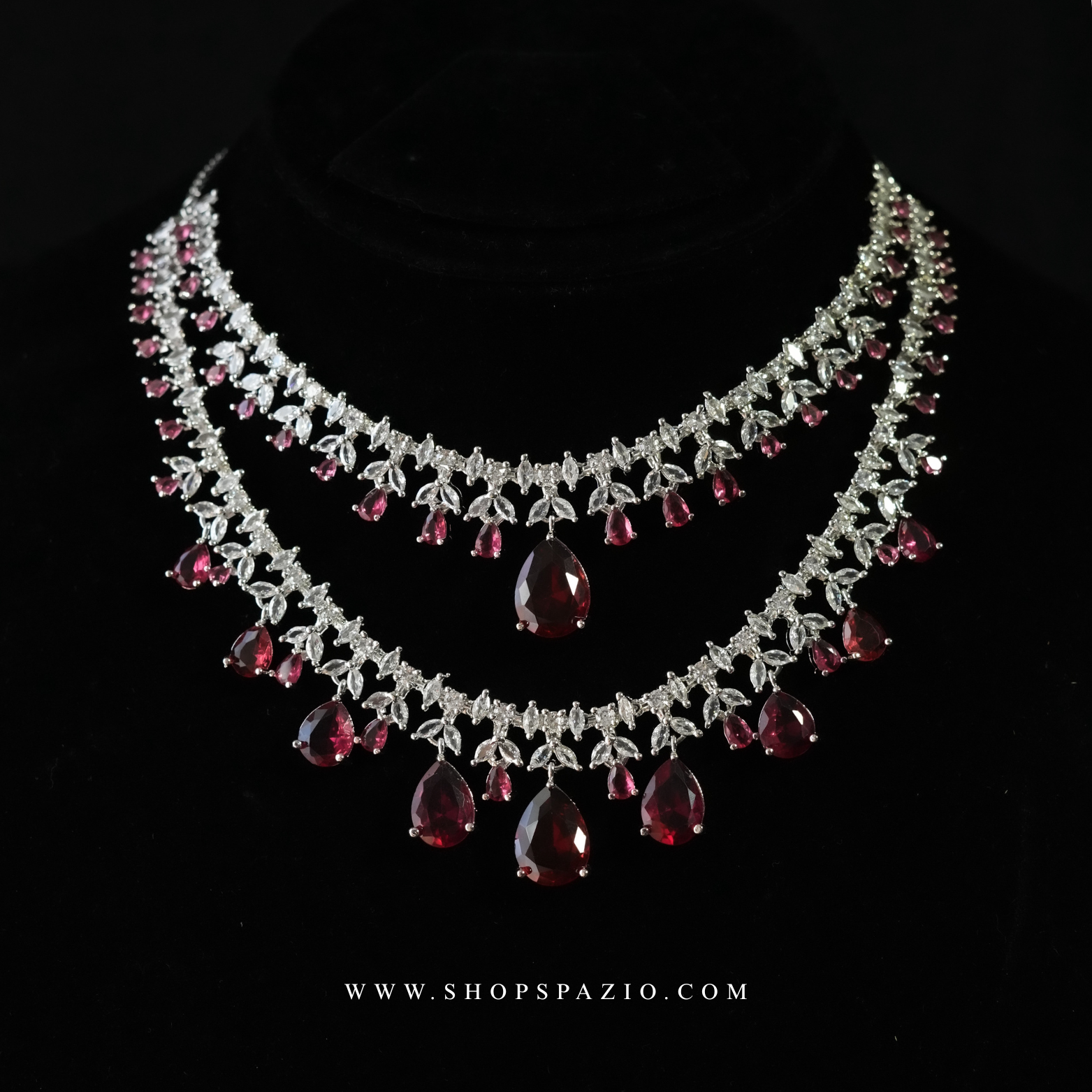 Empress Necklace Set - Red